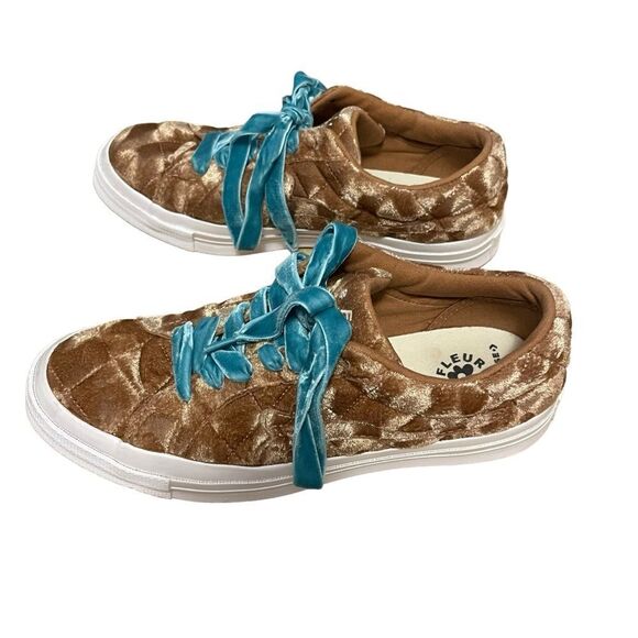 Converse GOLF LE FLEUR Brown Sugar Velvet Quilted Unisex Sneakers - Picture 3 of 5